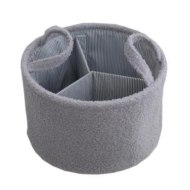 Imagem de MOMIGO Organizador de fraldas para bebês – Cesta de armazenamento de berçário de formato redondo elegante para fraldas e lenços umedecidos, organizador de carro empilhador de fraldas, presente de