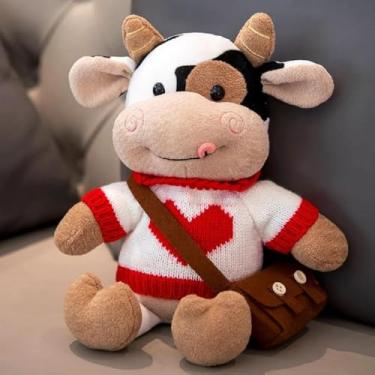 Imagem de Brinquedo Almofada Vaca Fofa de Pelúcia – Macia e Divertida para Crianças de Todas as Idades (Opção 2-29cm)