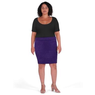 Imagem de City Chic Saia feminina plus size - Ivanna, Roxa, 52