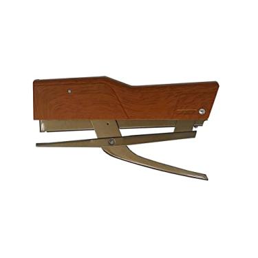 Imagem de Grampeador ZENITH 590 Boné artesanal em cor de madeira com tinta corporal dourada iridescente brilhante