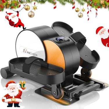 Imagem de ANCHEER aparelho elíptico embaixo da mesa, exercitador de pernas sentado para idosos com controle remoto, monitor, pedal exercitador elétrico sentado para casa, exercitador de pernas elipse