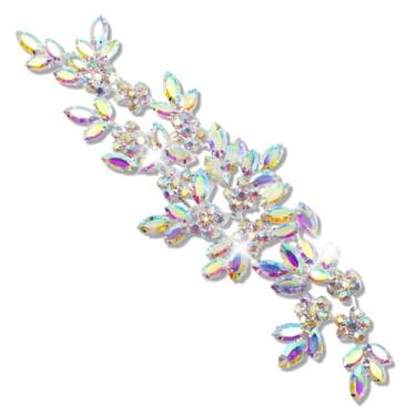 Imagem de PEARLY JUN Aplique de strass aplique de cristal DIY frisado acabamento brilhante roupas de costura para cinto de casamento artesanato vestidos decoração vestidos enfeites (YHZ00013-AB)