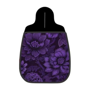 Imagem de Lixeira De Carro Organizador Lixinhocar Floral Clássico Roxo Escuro