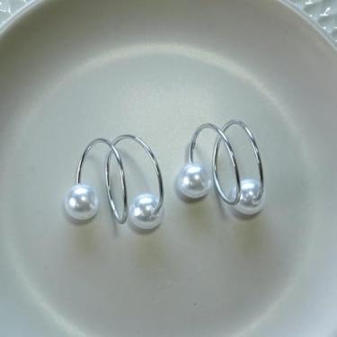 Imagem de Kit 8 Peças Anel para Guardanapo Pérola Duas Voltas 4,5x4,5cm Argola Decorativa para Mesa Posta Elegante, Casamento, Jantar e Festas – 8 Lugares