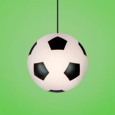 Imagem de Luminária Pendente Soccer Ball Decorativa Bivolt – Iluminação Temática de Futebol para Sala, Escritório e Área Gourmet