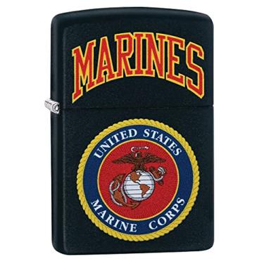 Imagem de Zippo Lighter- USMC U.S. Marine Corps Black Matte Windproof Lighter #Z5011