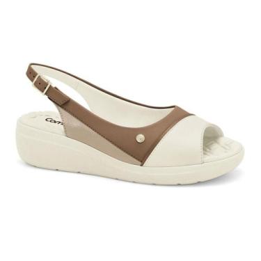 Imagem de Sandália Anabela Comfortflex Calce Fácil Estilo Conforto Diário - Conf