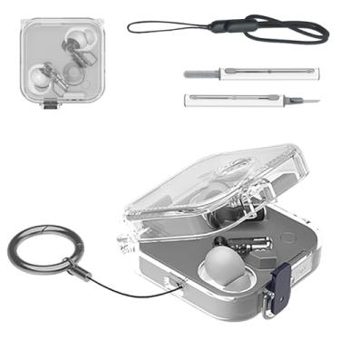 Imagem de Capa para Nothing Ear (3) – Capa protetora de TPU transparente, fina à prova de choque, suporta carregamento sem fio/com fio, antiamarelamento (transparente)