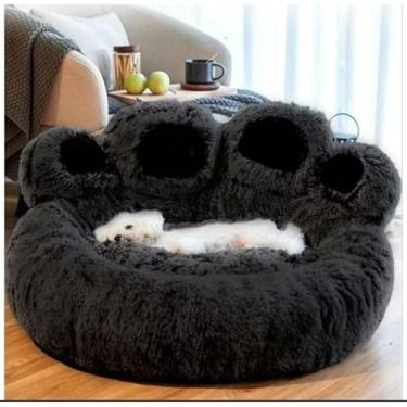 Imagem de Cama Pata Nuvem para Cachorro e Gato – Colchonete Antialérgico Confortável em Vários Tamanhos (PRETO,80CM MÉDIO GRANDE)