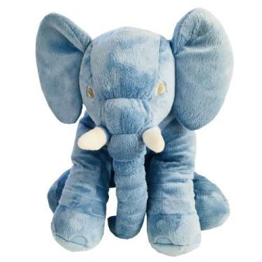 Imagem de Almofada Elefante Pelúcia 60cm Travesseiro Bebê Antialérgico - Lalu En