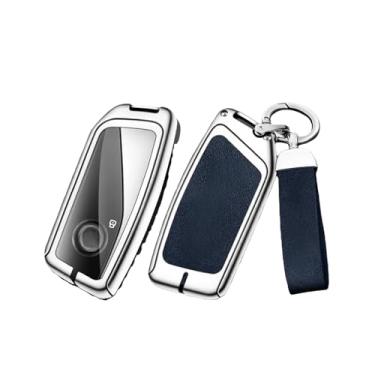 Imagem de Compatível Com Bmw Série 5 Caso Chave 3 6 X3 X5 X1 X2 X6 Escudo Protetor Compatível Com Lâmina De Faca Capa Carro Fábrica(D Silver Blue set)