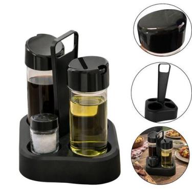 Imagem de Jogo Galheteiro 4 em 1 Unitermi Porta Temperos Cozinha Mesa Posta Sale