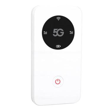 Imagem de Luocute Roteador de Ponto de Acesso Móvel 5G WiFi 6, Dispositivo WiFi Portátil Com Slot para Cartão Nano SIM e Bateria de 6100mAh, Internet Rápida de até 2,77 Gbps para Viagens e Uso