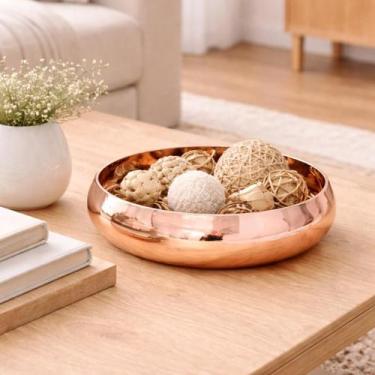 Imagem de Vaso Bacia Vidro 0,5cm (Rose) 22x8 - Achaquidecor