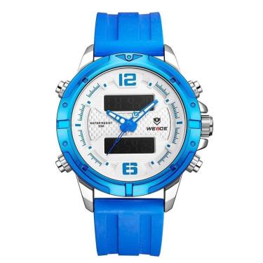 Imagem de Relógio Masculino Weide AnaDigi WH8602 Azul e Branco-Masculino