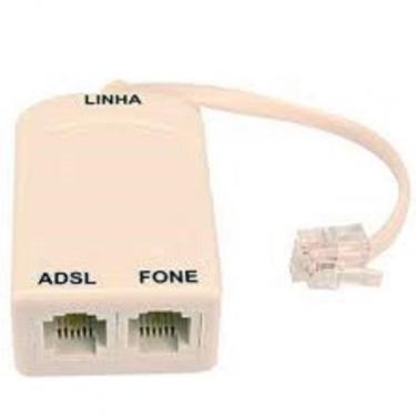Imagem de Kit 10 Filtro Adsl Telefone/Internet 2 Saidas