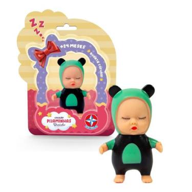 Imagem de Boneca Coleção Pijaminhas Ursinha 9cm Bebezinhas Estrela, Preto, 1, 1 