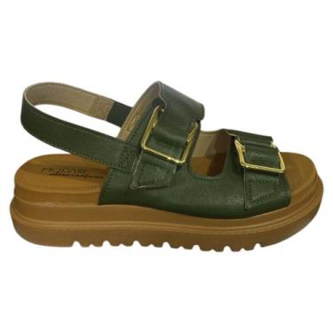 Imagem de Sandália Papete Modare Duas Tiras Feminina, Oliva, 36