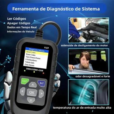 Imagem de Scanner OBD2 Com Testador De Voltagem, Leitor De Código De Falha Do Mo