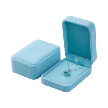 Imagem de Caixa De Joias De Veludo Da Moda 7x10cm Organizador De Colares Embalag