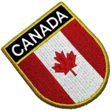Imagem de Bandeira país Canada Patch Bordada passar a ferro ou costura - BR44