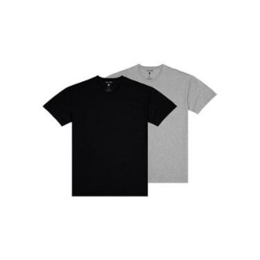 Imagem de Kit com 2 Camisetas Masculina Malwee 1000004423 Preto-Masculino
