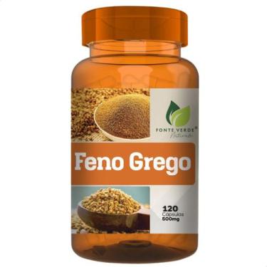 Imagem de FenoGrego Puro 500mg 120 Cápsulas Fonte Verde