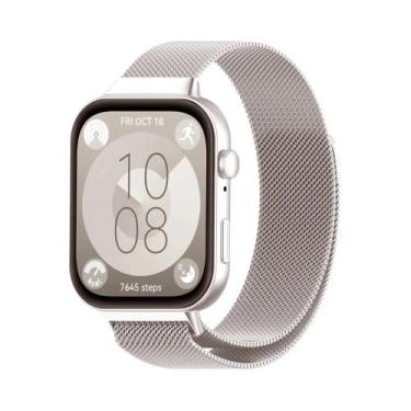 Imagem de Pulseira Magnética De Aço Inoxidável Huawei Watch FIT 3 Milanese Loop 