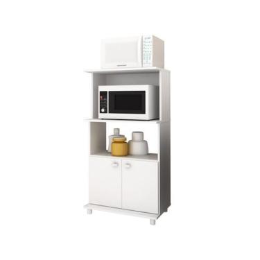 Imagem de Balcão Baixo Multiuso com Portas BL3301 Branco Tecnomobili, Branco