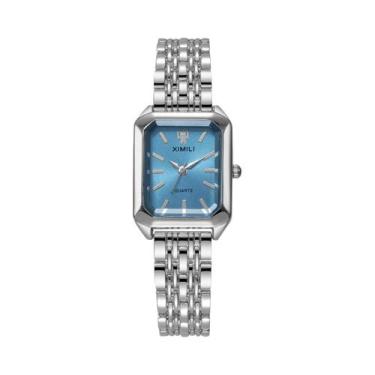 Imagem de Relógio De Quartzo Luxuoso Feminino Com Pulseira De Aço Inoxidável Ret