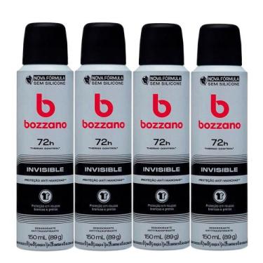 Imagem de Kit Desodorante Aerossol Masculino Bozzano Invisible 150ml - 4 Unidade
