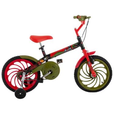 Imagem de Bicicleta 16" Caloi Power Rex Freio V-Brake, 16", Preto, Vermelho e Ve