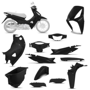 Imagem de Kit Peças Plásticas Biz 125 2006 À 2010 - PRO TORK, PRETO 2009 - 2010