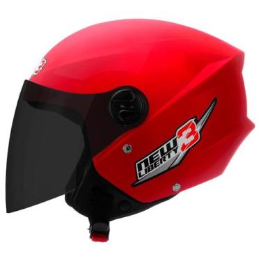 Imagem de Capacete New Liberty 3 Three Viseira Fumê Moto Aberto Pro Tork Seguran