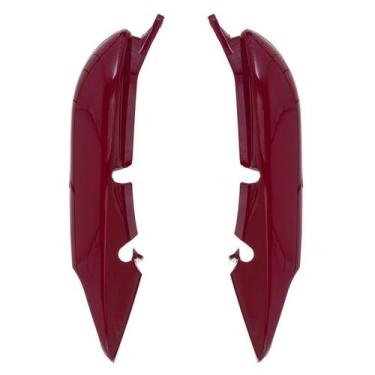 Imagem de Rabeta Moto Honda Titan 2000 À 2004 Kit 2 Peças Cromo Forte, VERMELHO 