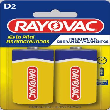Imagem de Pilha Grande Amarelinha Rayovac com 2 Unidades