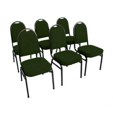 Imagem de Kit Com 6 Cadeiras Para Auditórios Linha Hotel Verde