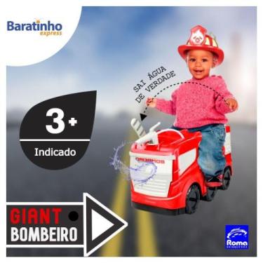 Imagem de Caminhão Giant Bombeiro Infantil Lança Água Roma Brinquedos