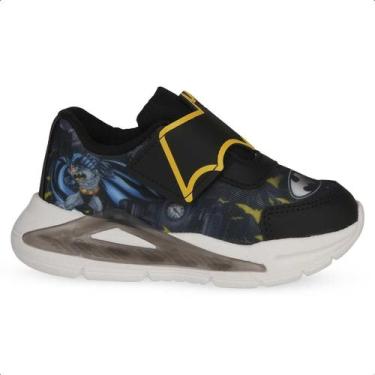 Imagem de Tenis Infantil Mini Pe Vecro Escolar Led Luz Sonic Stitch Spider-man, 