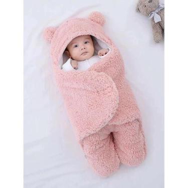 Imagem de Saco de Dormir Bebê Ursinho Com Sherpa Inverno Menina e Menino Charuti