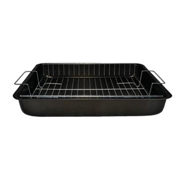 Imagem de Tabuleiro Assadeira 456IAL Antiaderente Alumínio Reforçado 40x29cm 4,7L com Grelha Aço Galvanizado Industria São Jose