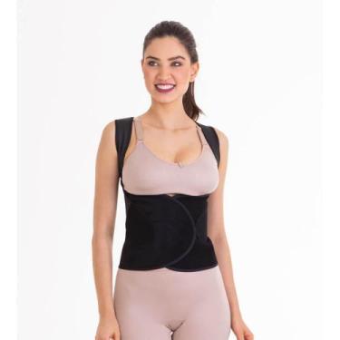 Imagem de Corretor Postural Esbelt 053CP Emborrachado Flex Form 3D, Preto, G
