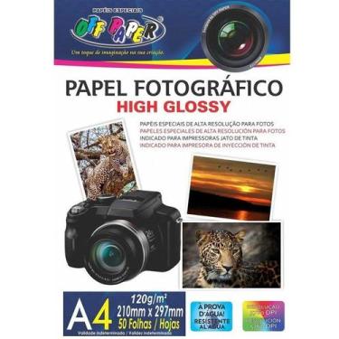 Imagem de Papel Fotografico A4 120g Glossy Off Paper c/ 50 Folhas