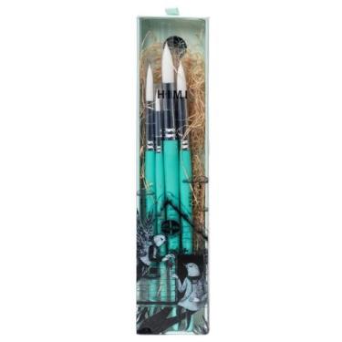 Imagem de Kit De Pincéis Verde Himi Para Guache 5 Unidades