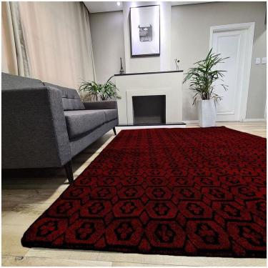 Imagem de Tapete Carpete Sala Quarto Elegante Geométrico 2,00 X 2,50 Titulo Cor Vinho