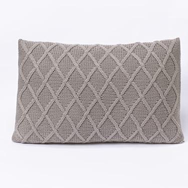 Imagem de Capa de Almofada Trico 50x30cm Decorativa Tricot Paris