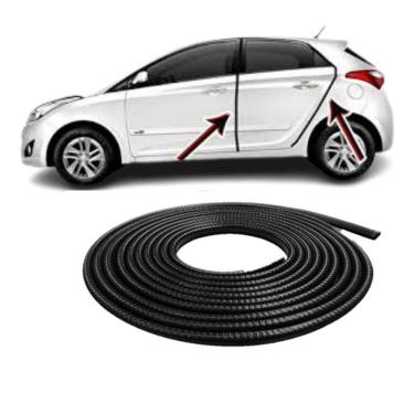 Imagem de Borracha Protetora Borda Porta Preta Hb20 Hatch 10m 7x14