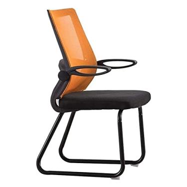 Imagem de cadeira de escritório Mesa de computador de malha e cadeira Arch Foot Cadeira de escritório ergonômica Apoio de braço ajustável Cadeira de jogo Cadeira de conferência (cor: laranja) needed
