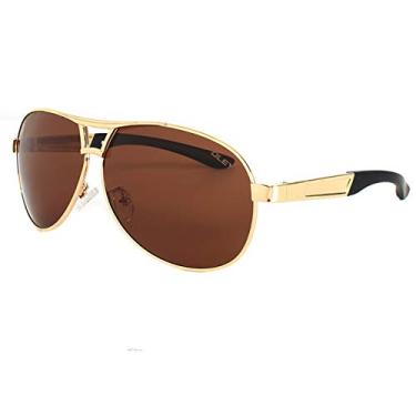 Imagem de Óculos de Sol Masculino Retangular Estilo Aviador Oley Polarizados com Proteção uv400 Y1611 (C2)