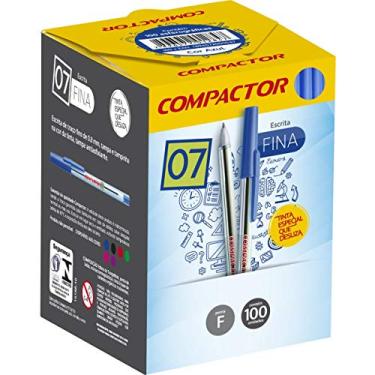 Imagem de Compactor Caneta Esferográfica, Compactor 00851AZ, Azul, 0.7 mm, Pacote de 100